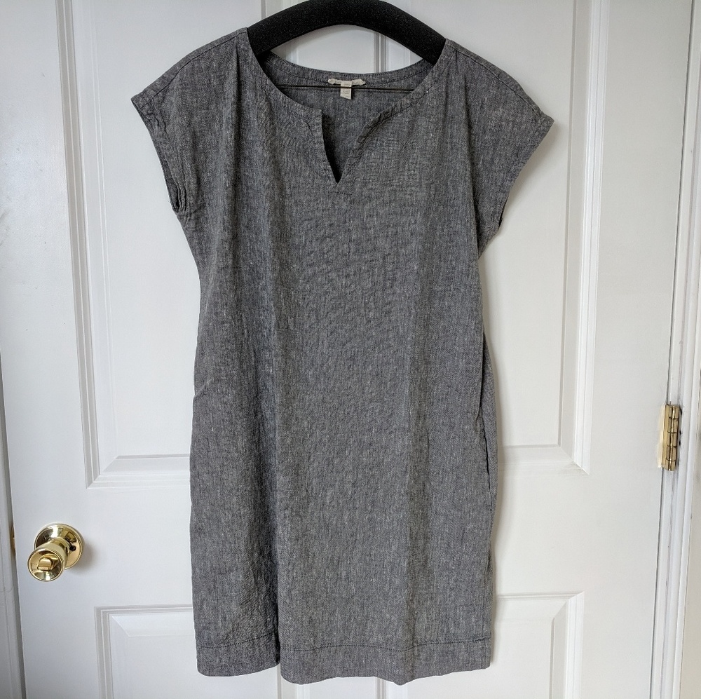 Eileen Fisher linen dress with pockets